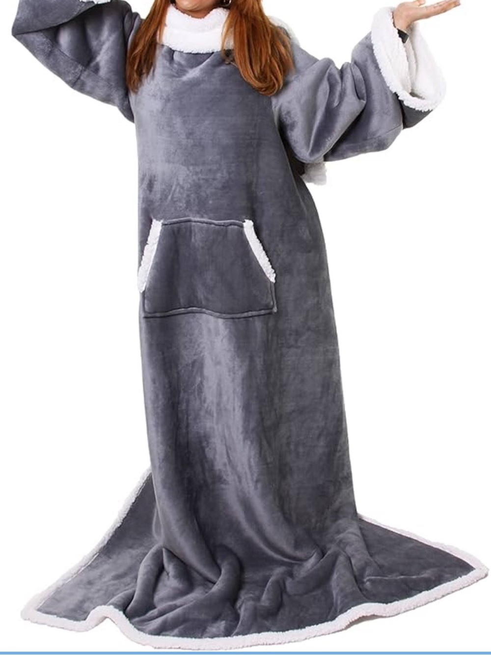 Snuggie Sherpa Blanket with Sleeves